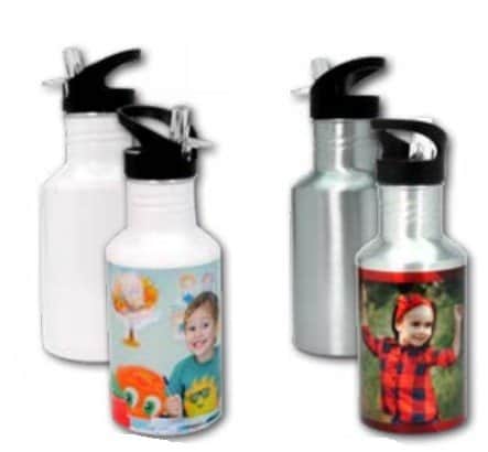 בקבוק אלומיניום 600 מ"ל עם קשית שתיה קרה