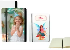 מחברת A5 הדפסה בעיצוב אישי דו צדדי (72 דפים)